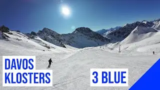 Davos Klosters (Parsenn), 3 🔵 BLUE - BLAU (Hauptertäli) 🇨🇭