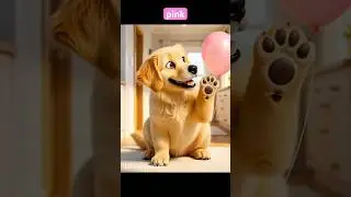 Oreo Learns Pink Color 🐶 | Fun learning with Oreo #littlepupclub #kidslearning #youtubeshorts
