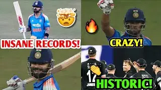 Virat Kohli INSANE RECORDS 🤯 NZ HISTORIC WIN 👏 Mitchell Pushed Out 🤣 India Vs NZ ODI News