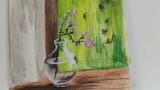 Vase Painting Fist Try#watercolorprocess #viraldrawing