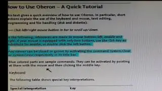 Oberon Tutorial Part #4 - More on basic working with the system
