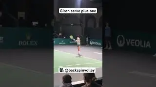 Marcos Giron serve plus one at Paris Bercy 2024 #tennis #tennisnews #masters #atptour #atp
