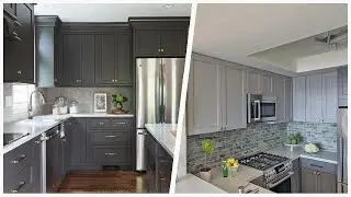 75 Kitchen With Gray Cabinets And White Countertops Design Ideas You'll Love 🟡