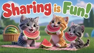 Mama Cat and the Watermelon Picnic: A Story About Sharing