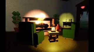8 Hours Rain Sleep sounds for Kids with Music and fireplace - Roblox theme - Fling things and people