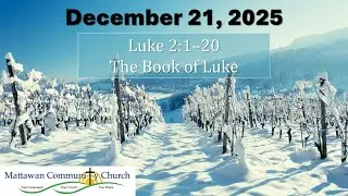 December 21, 2025 - The Book of Luke continued