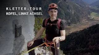 Kletter-Route Linke Achsel am Kofel - Klettern mit Seil und Gurt in den Ammergauer Alpen