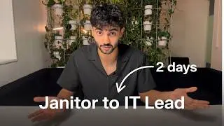 Janitor to IT lead in 2 days (how he did it)