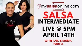 Free Intermediate Salsa Class with Joel & Maria today at 5pm - Register Free!