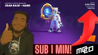 🦀 Crab Race &ndash; HARD MODE Speedrun | Under 1 Minute Clear! | MO.CO Chapter 2 💨