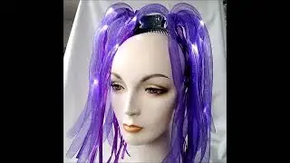 6 Pack Flashing Blinking Noodle Head Band LED purple light up party favors stage