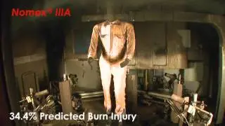 Nomex&reg; IIIA 6 oz - 4 Seconds - 34.4% Predicted Burn Injury