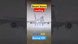 Boeing 747 landing in Sand Storm #shorts #landing #storm #Boeing