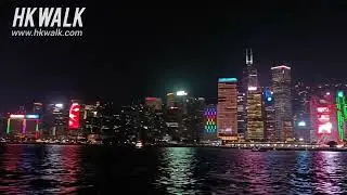 HKWALK| Hongkong Night View | 香港の夜景 | 홍콩의 야경 | Vue de nuit de Hong Kong | Ferry from TST to Central