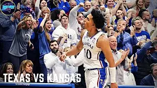 #5 Texas vs #9 Kansas | Men&rsquo;s Basketball Full Game Highlights | Top 10 Match UP!!!