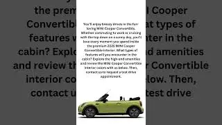 2025 MINI Convertible Interior | Baron MINI #shorts