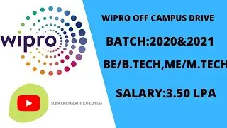 Wipro Off Campus Drive 2020 & 2021