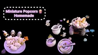 Miniature Homemade Popcorn 🍿 | Tiny Snack DIY #tinyfood #miniature #miniaturekitchen #miniaturefood