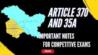 Article 370 & 35A all important GK questions for exams. |Jammu Kashmir GK| Jammu Kashmir 370 and 35A