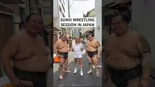 watching a REAL SUMO session in JAPAN!! 🇯🇵 #japanbucketlist #sumowrestling #adventuretravel