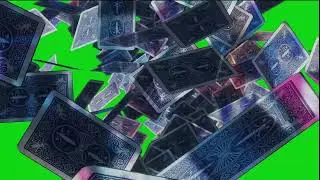 Falling Poker Cards Green Screen Effects