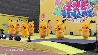 Pikachu 피카츄 dancing   to Fitz and the Tantrums - HandClap @Pokémon World Festival 2018 Songdo