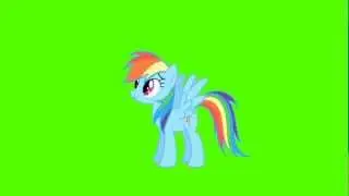 Rainbow Dash Stand [Full Frame] - Green Screen Ponies