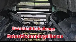 camping inside scania hgv engine bay #stealthcampingalliance #carstealthchallange 