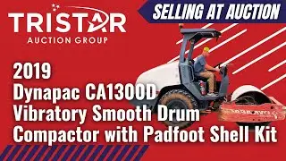 2019 Dynapac CA1300D Vibratory Smooth Drum Compactor with Padfoot Shell Kit 6290 -Selling at auction