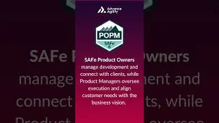 Our SAFe Product Owner / Product Manager Certification | Advance Agility |  #agile #safe #scrum