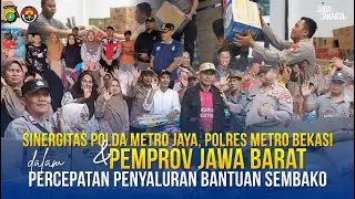 Sinergitas Polda Metro Jaya, Polres Metro Bekasi, Pemprov Jabar Salurkan Bantuan untuk Warga