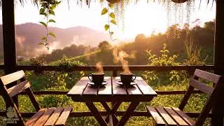 Relaxing Jazz Cafe Ambience for Stress Relief | Gentle Jazz Piano with Nature Sounds for Work ☕☕☕