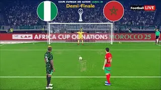 NIGERIA vs MAROC - Penalty Shootout | Coupe d'Afrique des Nations 2025 | Osimhen v Brahim Diaz | PES