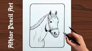 How To Draw A Horse Pencil Sketch, Easy Horse Drawing, Animal Drawing Tutorial Step by Step