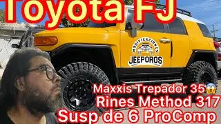 👉🏻Toyota FJ Cruiser,  Rines Method 317, Maxxis Trepador, Suspensi&oacute;n ProComp de 6 y as&iacute; nomas qued&oacute;