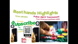 Best Hands Highlights #part 1 from ACR #live Stream Poker MTT #Tournament  $16K GTD poker Vlog