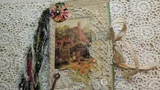 Junk Journal Flip Through of Cottage Cutie Vintage Vibe Handmade Nature & Floral Junk Journal