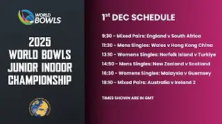 2025 World Bowls Junior Indoor Championship | Women's Singles | Qualifying