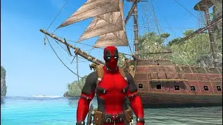 Deadpool + The Black Pearl + Single NPC Sword & Pistol (Mod) AC Black Flag