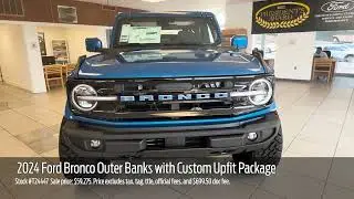 Custom Upfitted 2024 Ford Bronco Outer Banks 4WD in Velocity Blue Metallic