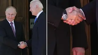 Body language expert breaks down the Putin-Biden handshake