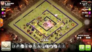 2016 new Attack- TH10 GoVaHe Attack Strategy - Valkyrie Strategy for 3 Star Attacks in War Base
