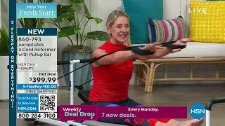 Aeropilates 4 Cord Reformer with Pullup Bar