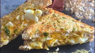 Easy Garlic Butter Egg Sandwich Recipe | Egg Mayo Sandwich 