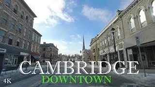 [4K] Driving Cambridge Downtown Ontario, No Music, ASMR