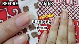 PERFECT CUTICLES at home | How to Push Back Cuticles | Long NAILS & Cuticles Care| NAIL CARE #shorts