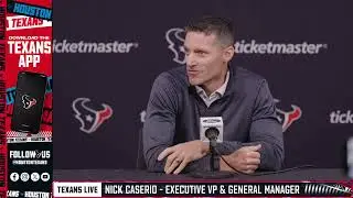 LIVE:  Houston Texans EVP & GM Nick Caserio addresses the media
