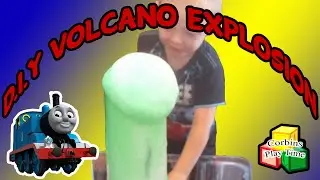 DIY Volcano Explosion with Thomas and friends Corbins Playtime