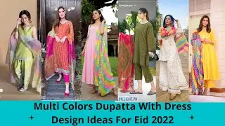 Multi Color  DUPATTA Design 2022 With Beautiful Dress Design Idea | Colorful Dupatta | Faatima Ahmad