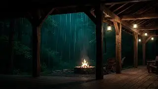 Isolated Mountain Cabin: Heavy Rain and Loud Thunder Ambience